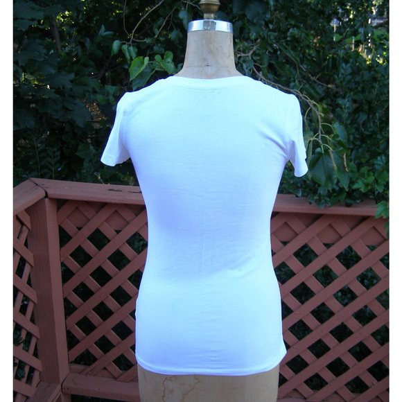 🤍 NEW size M 6-8 Ladies White tee by Forever 21 Short sleeve - Picture 3 of 5